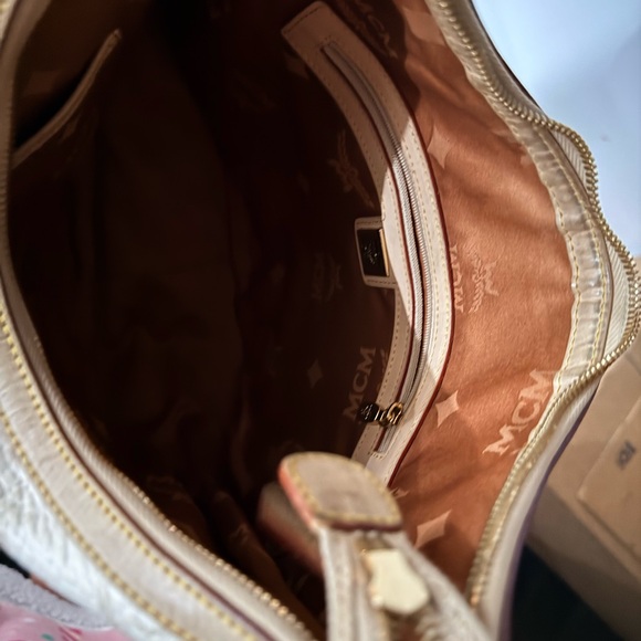 MCM Cream and Brown Women's Bag - Picture 7 of 7